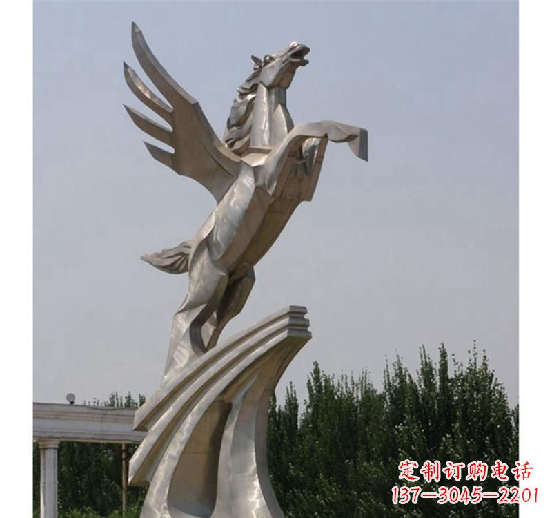 泰州不锈钢飞马雕塑