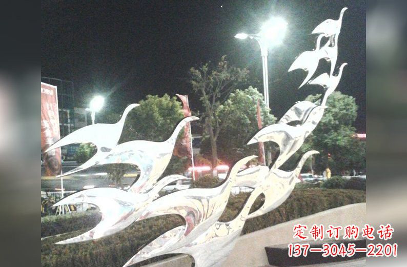 泰州不锈钢大雁雕塑一种高雅的艺术美学