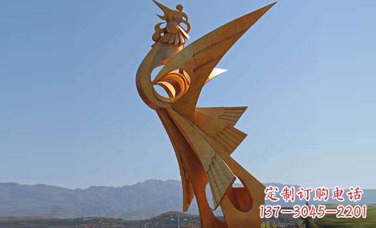 泰州不锈钢凤凰雕塑,给环境增添灵动之美