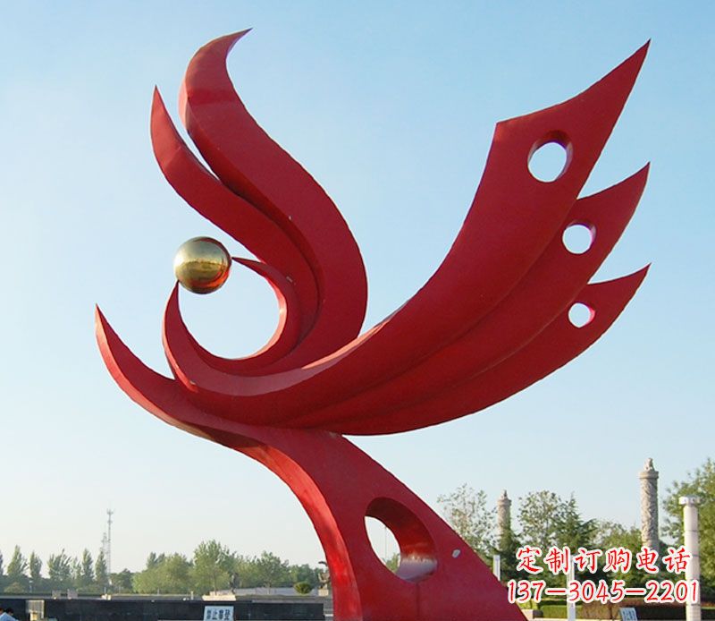 泰州不锈钢凤凰雕塑——传承千百年传统文化