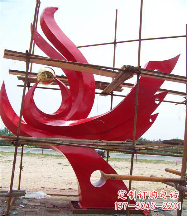泰州凤凰展翅高飞——不锈钢凤凰明珠广场景观雕塑