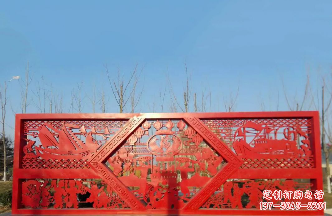 泰州不锈钢福字雕塑——点亮广场景观