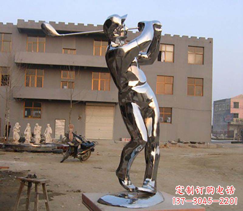 泰州高尔夫雕塑一种不锈钢制作的艺术品