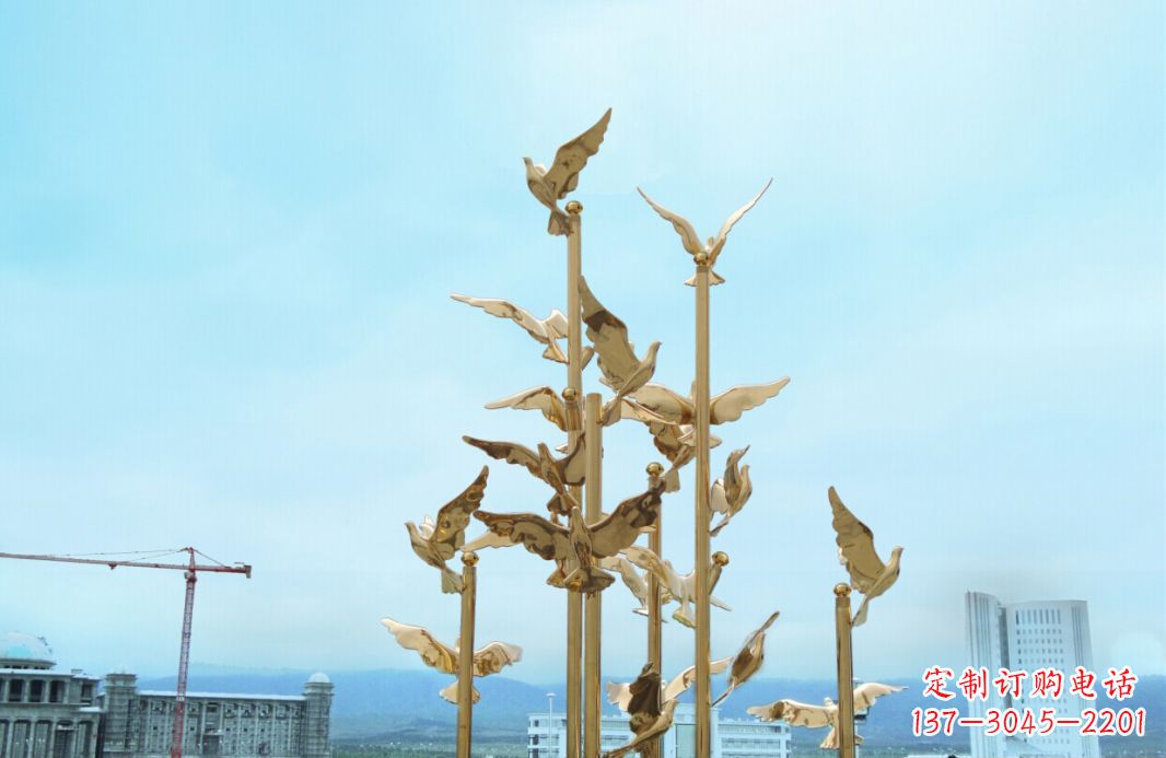 泰州鸽子雕塑,传承着美好的历史