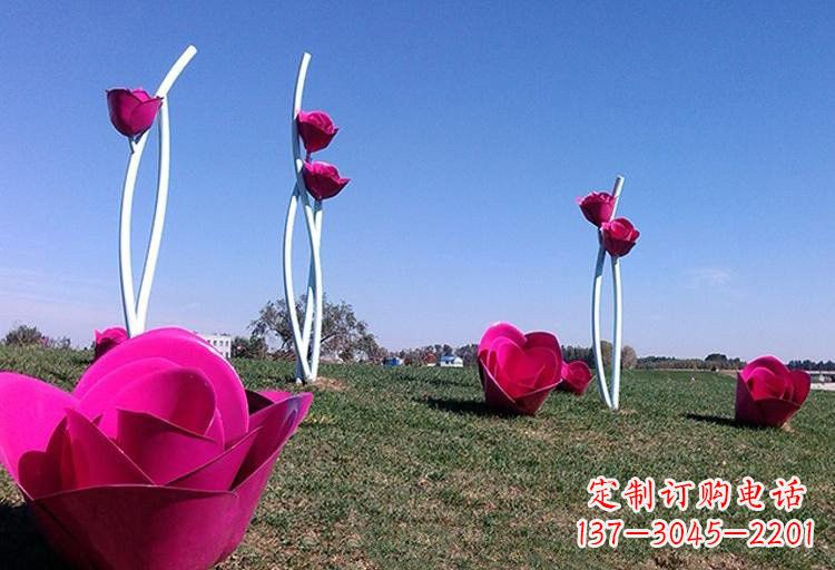 泰州不锈钢玫瑰雕塑美丽的艺术之作