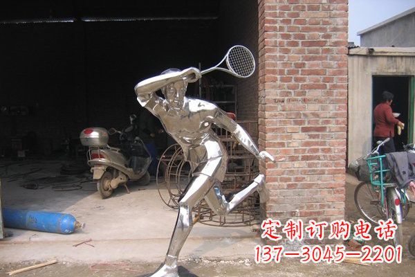 泰州羽毛球雕塑——点亮不锈钢公园