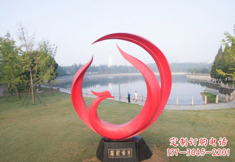 泰州凤凰雕塑——点缀不锈钢公园的美丽风景