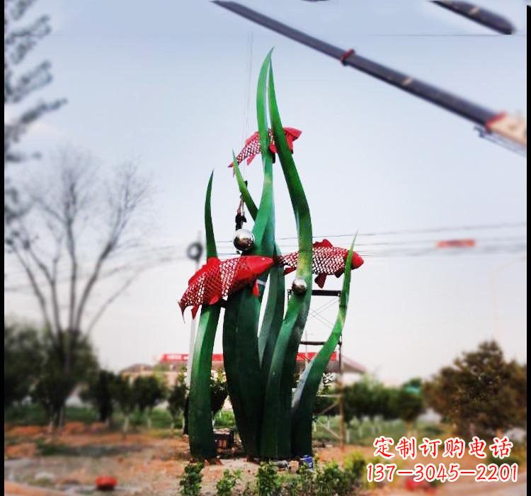 泰州不锈钢鲤鱼雕塑美轮美奂的艺术之作