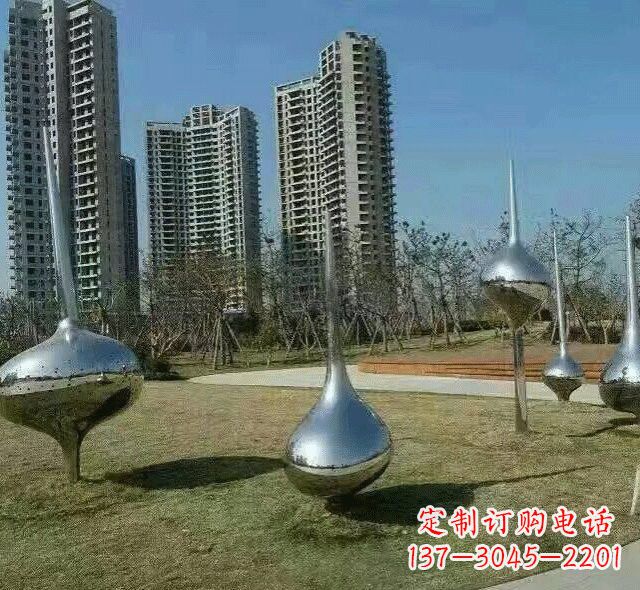 泰州不锈钢陀螺雕塑精美装饰公园环境