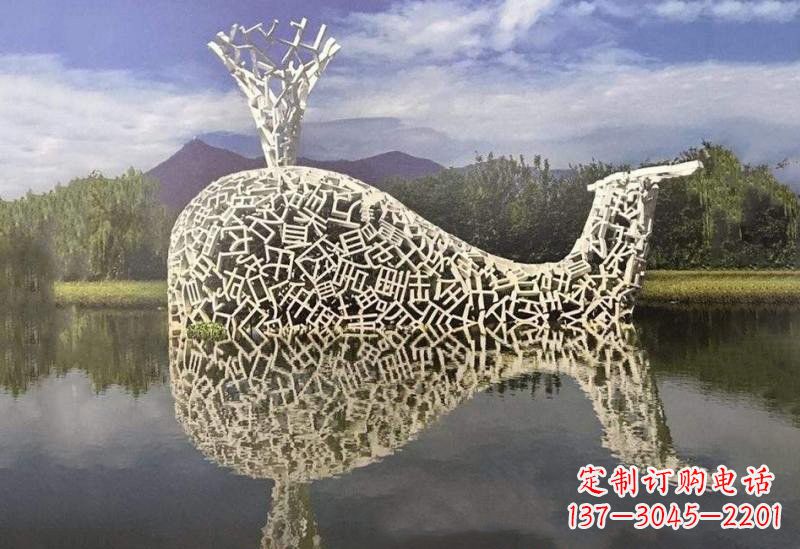 泰州不锈钢鲸鱼雕塑令人惊叹的艺术之作