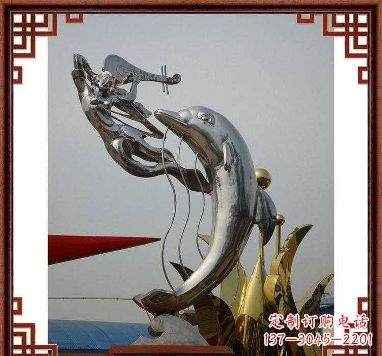 泰州不锈钢海豚雕塑——美丽的海洋艺术