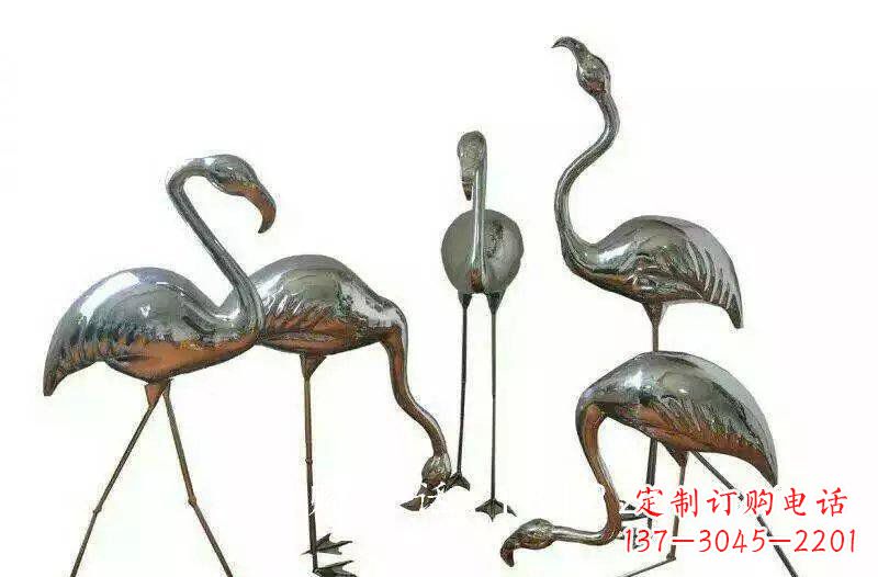 泰州不锈钢火烈鸟雕塑——美丽的自然之美