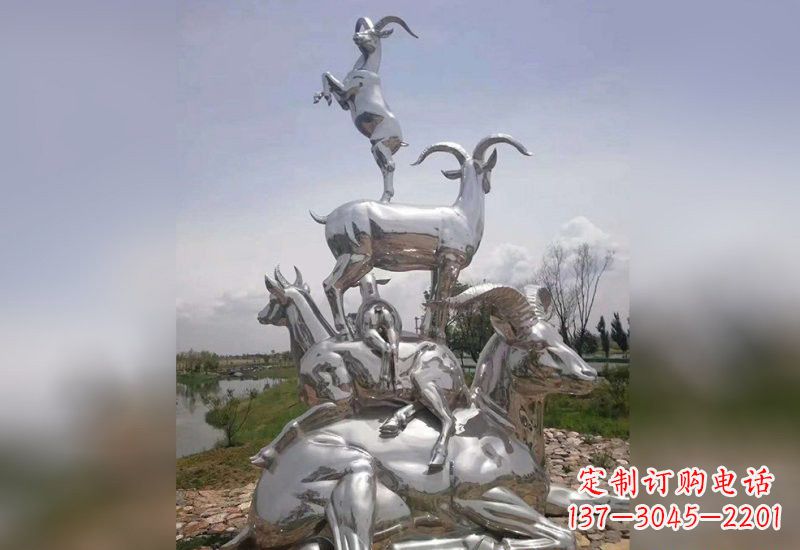 泰州不锈钢羊雕塑精美绝伦