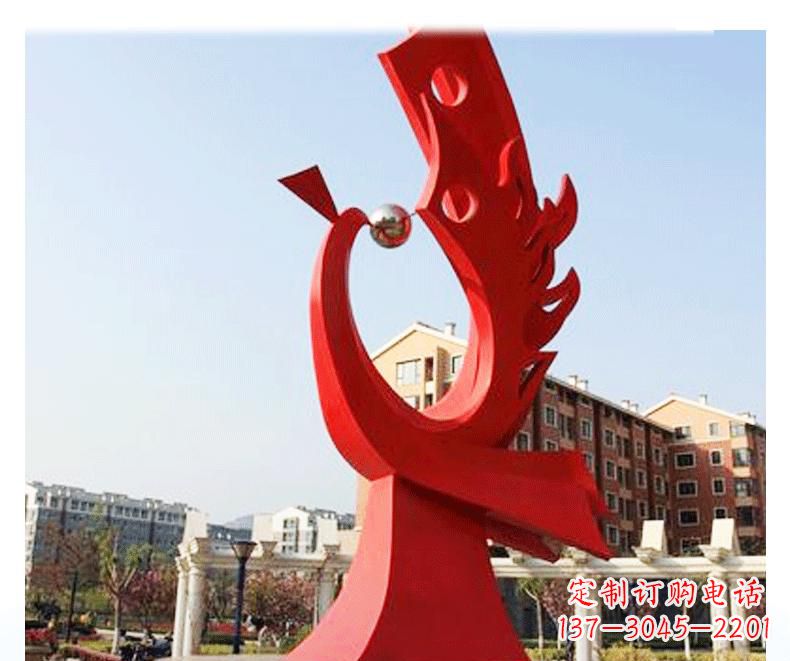 泰州不锈钢凤凰雕塑——象征着新生