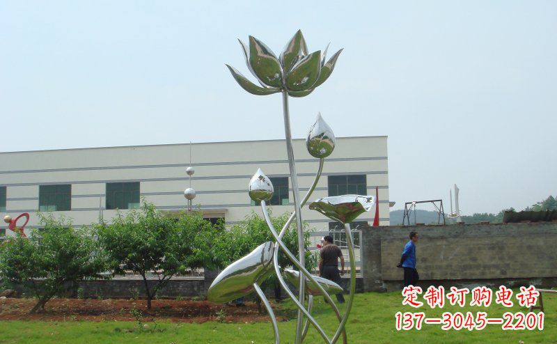 泰州不锈钢荷花雕塑