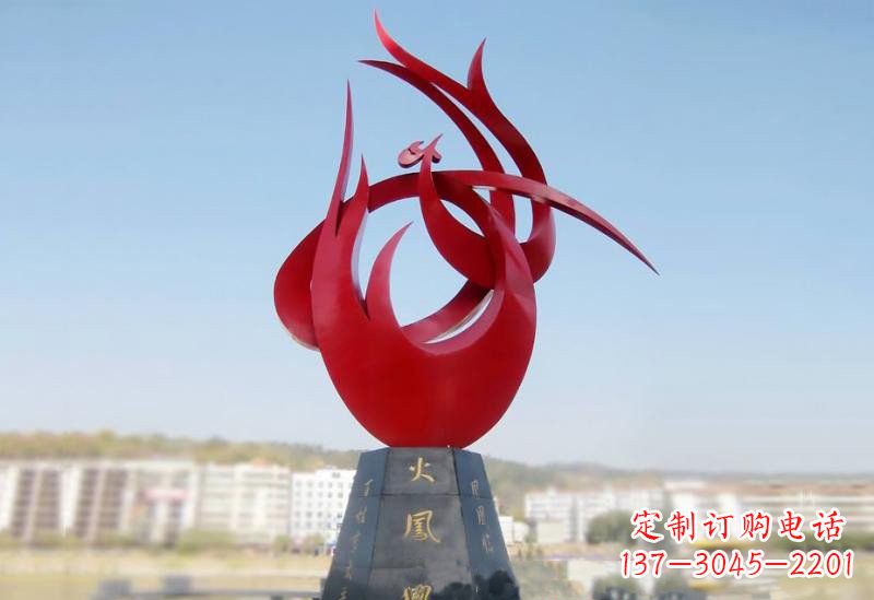 泰州凤凰雕塑——点缀不锈钢公园