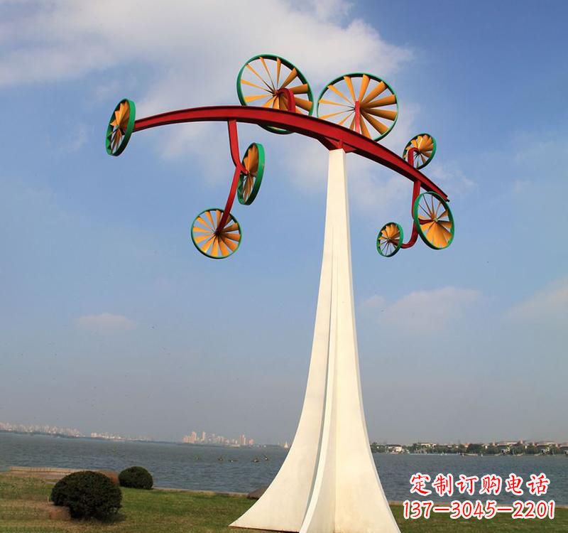 泰州不锈钢风车雕塑缔造美丽公园