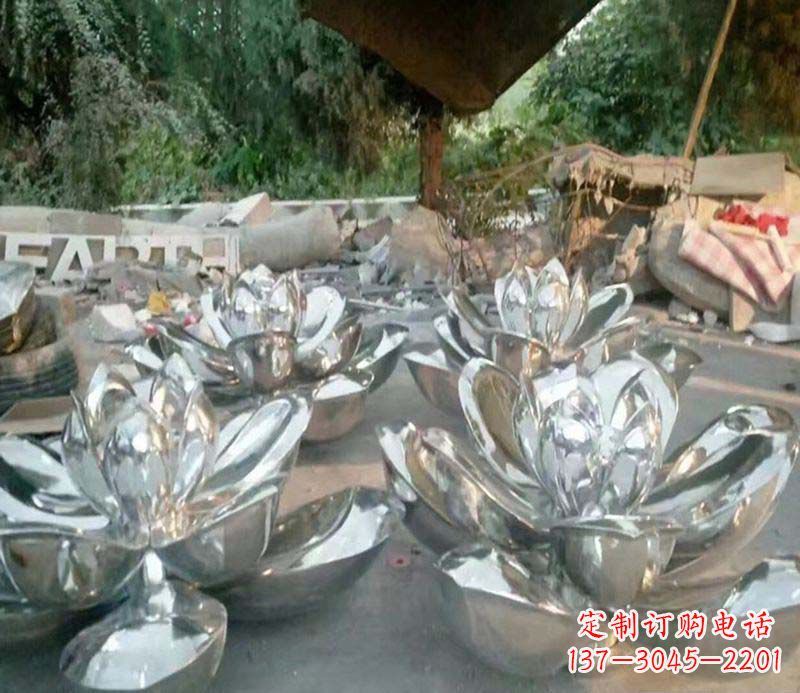 泰州不锈钢荷花雕塑给公园带来灿烂美景