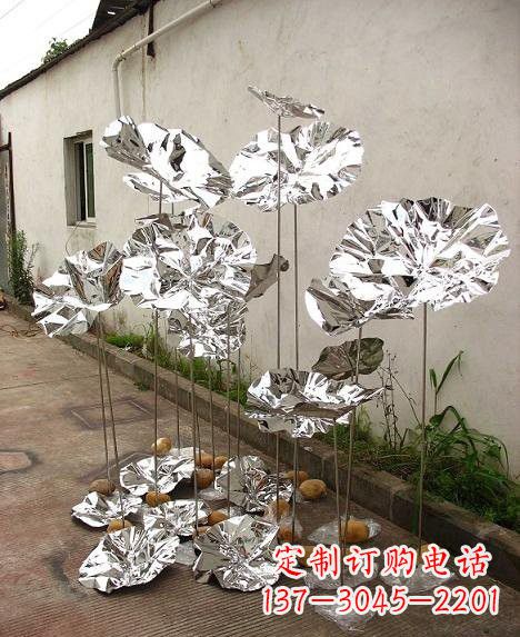 泰州不锈钢荷叶雕塑——精美绝伦