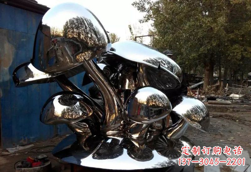 泰州不锈钢公园蘑菇雕塑