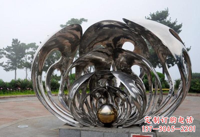 泰州不锈钢贝壳雕塑海洋风情的精美礼赞