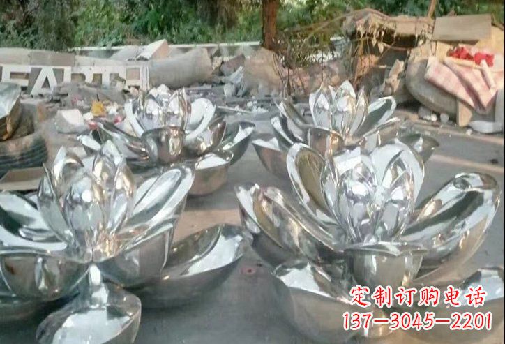 泰州不锈钢莲花雕塑一件象征着美丽与自由的作品