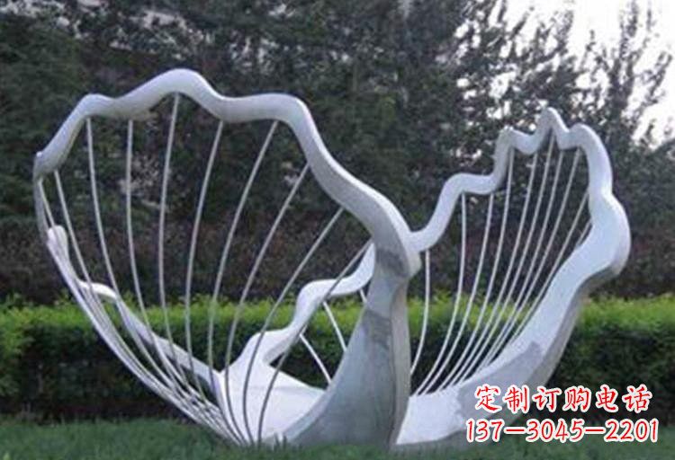泰州不锈钢公园的镂空贝壳雕塑