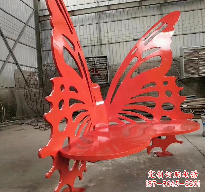 泰州不锈钢蝴蝶座椅雕塑美丽的艺术作品