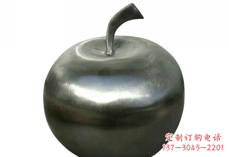 泰州不锈钢苹果雕塑精美的艺术之作