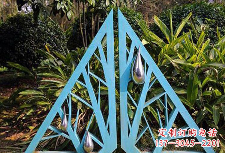 泰州不锈钢树枝雕塑——点缀不锈钢公园美景