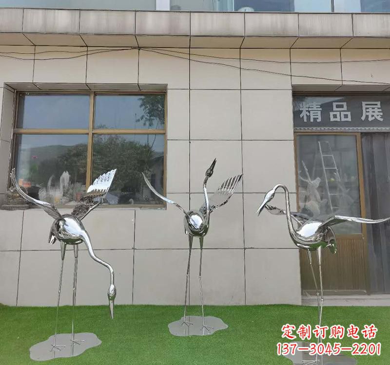 泰州不锈钢仙鹤雕塑传承传统文化