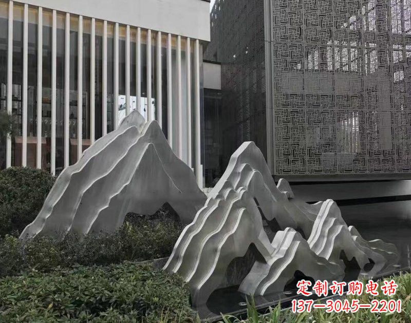泰州不锈钢公园小区精美的假山雕塑
