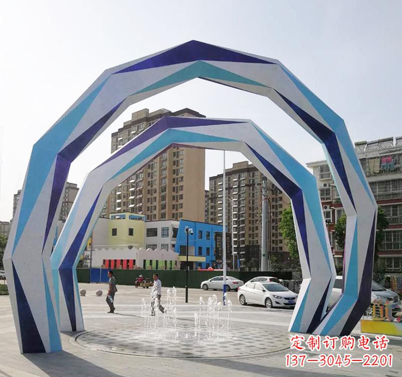 泰州不锈钢拱门雕塑令人惊叹的艺术品