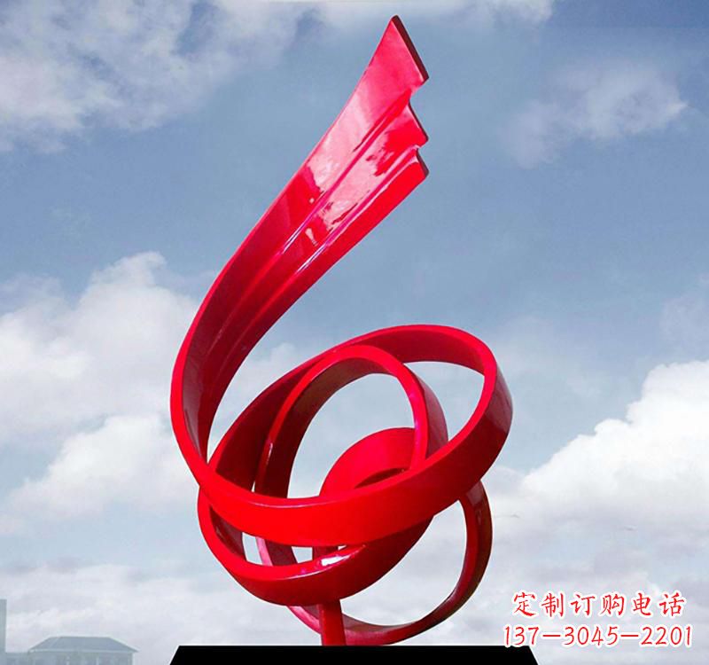 泰州美丽的飘带雕塑——城市的精灵