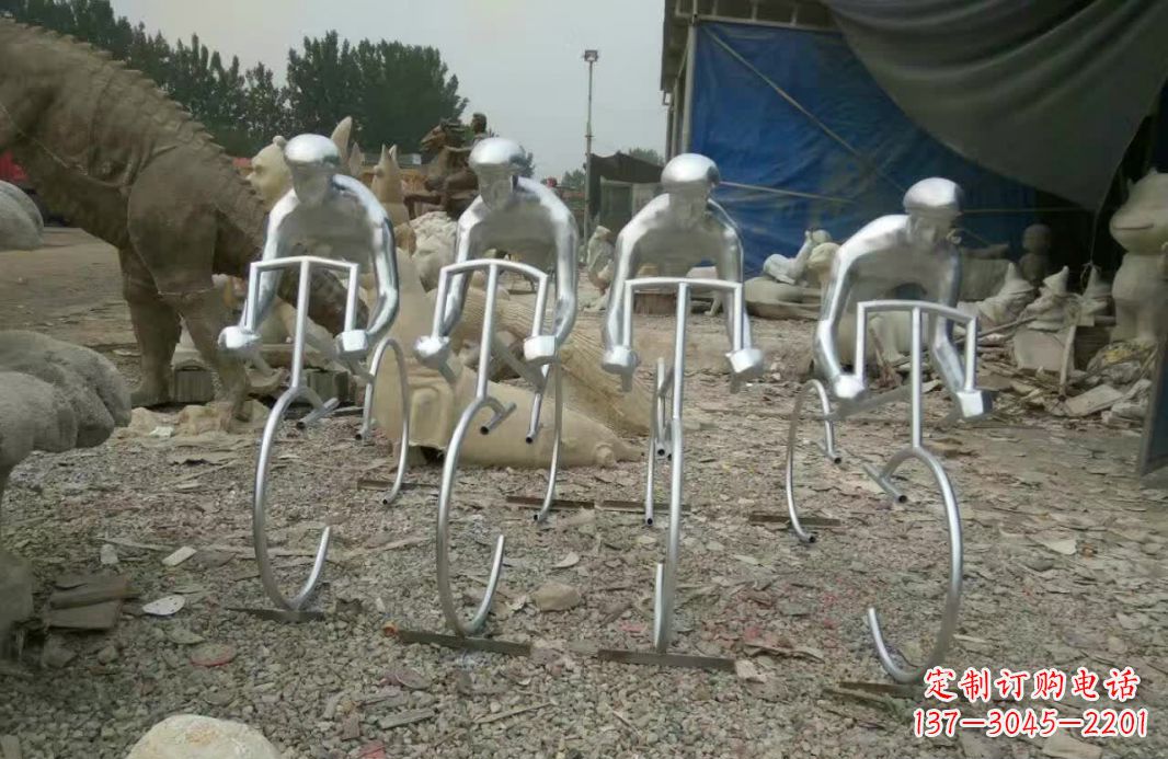 泰州不锈钢自行车雕塑——美丽的自行车文化精神