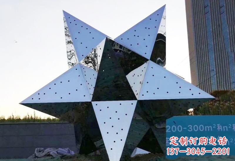 泰州不锈钢五角星雕塑精致的艺术品