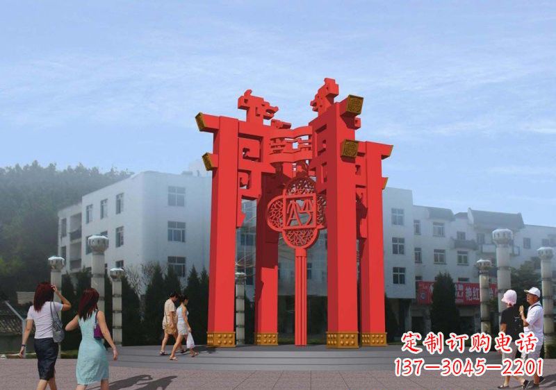 泰州不锈钢广场大型抽象灯笼设计图雕塑