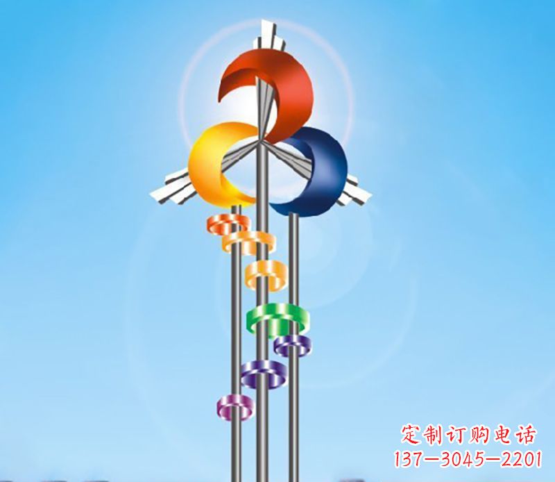 泰州不锈钢广场风车雕塑