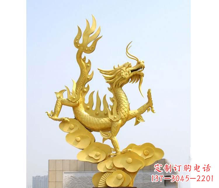 泰州不锈钢广场龙腾虎跃雕塑