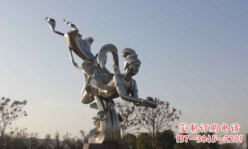 泰州不锈钢蟠桃仙女雕塑美丽的传说