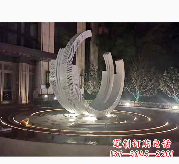 泰州不锈钢广场喷泉雕塑精美的艺术珍品