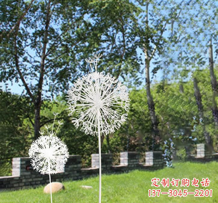 泰州不锈钢广场上的蒲公英雕塑