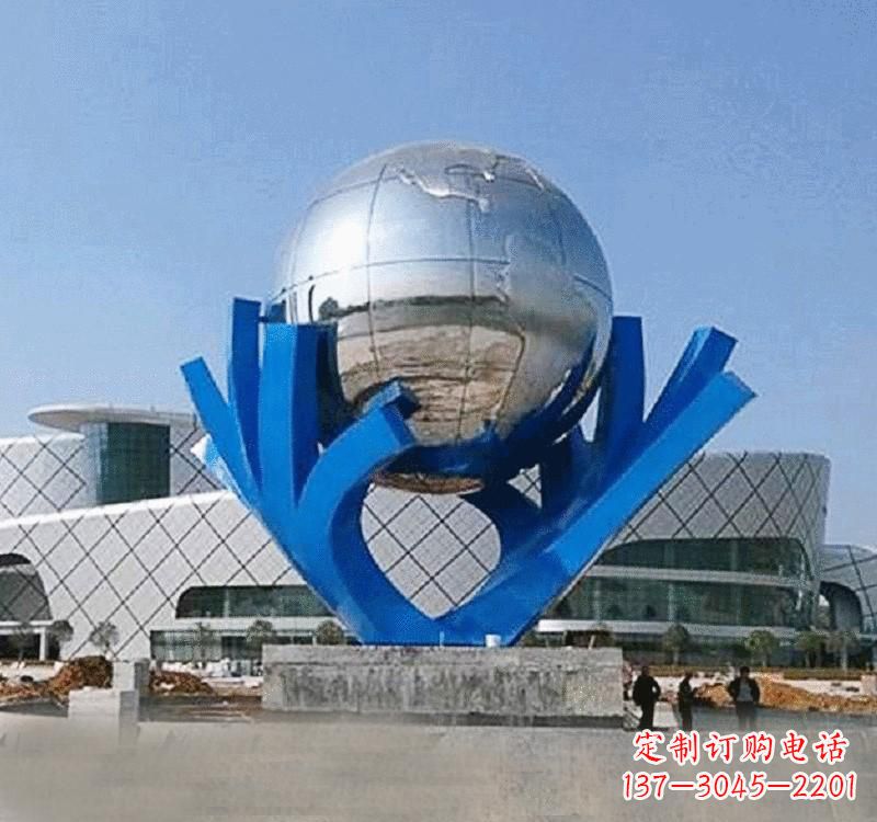 泰州不锈钢地球雕塑缔造绿色家园