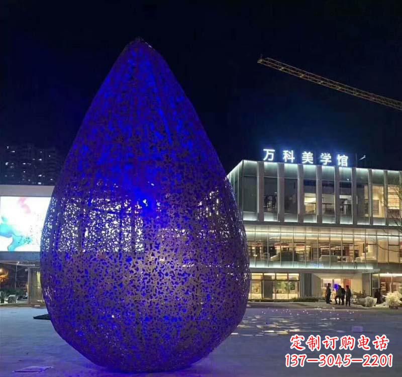 泰州不锈钢水滴雕塑-自然之美