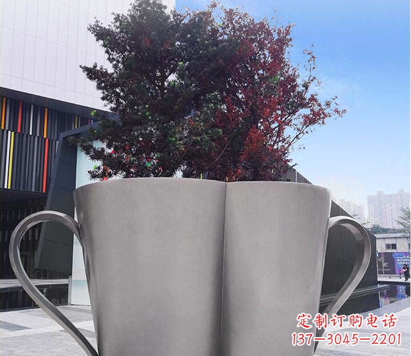 泰州不锈钢花盆雕塑美观耐用