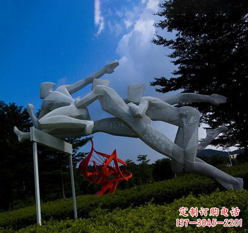 泰州不锈钢中的运动员雕塑