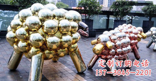 泰州不锈钢动物雕塑肖恩的小羊