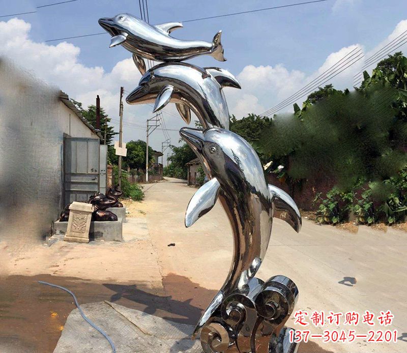 泰州不锈钢海豚雕塑艺术的浪漫