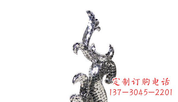 泰州不锈钢海豚抽象雕塑精致的海洋之美