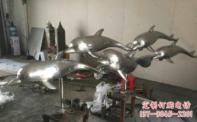 泰州不锈钢海豚雕塑